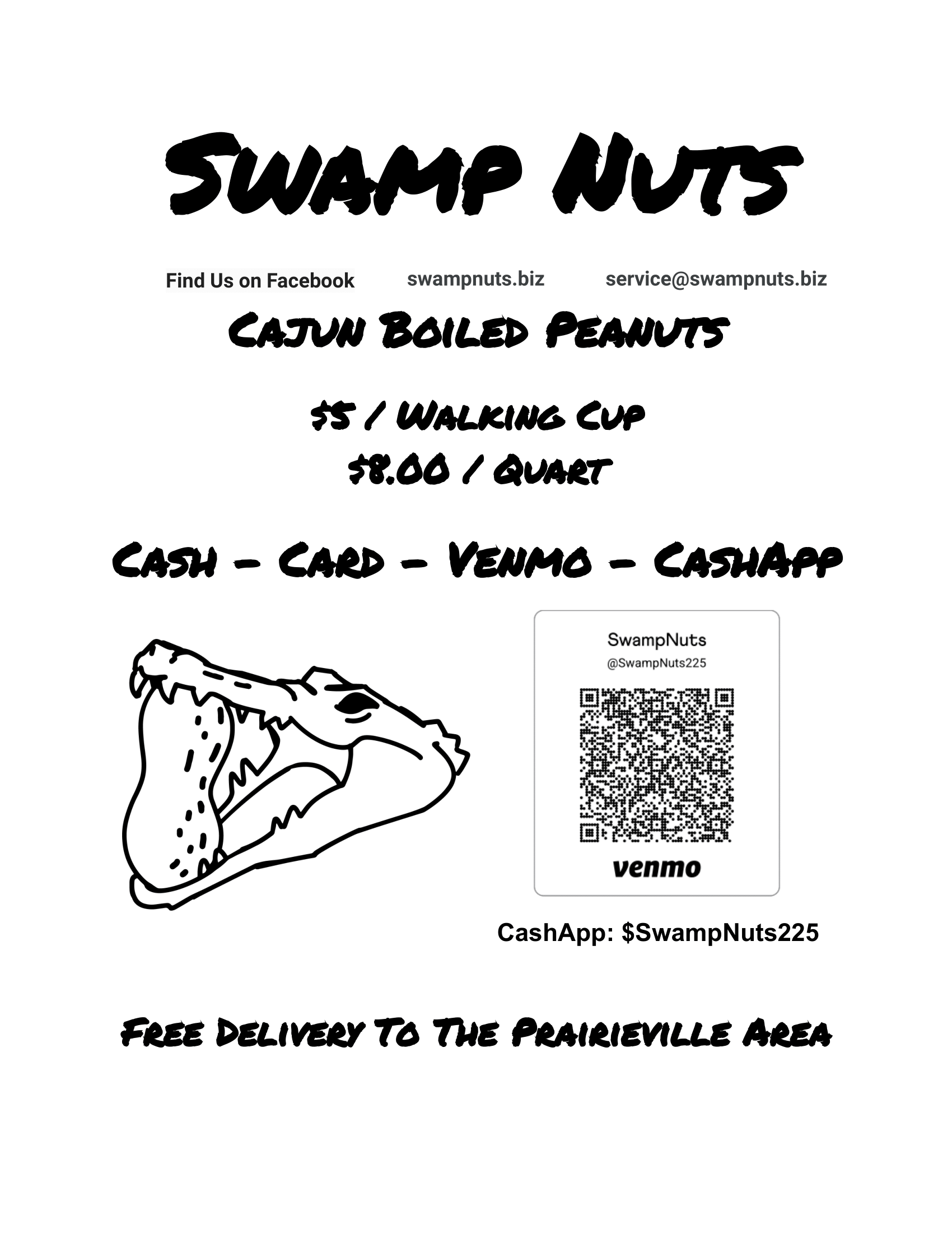 Swamp Nuts Cajun Boiled Peanuts Delivered To The Prairieville Area